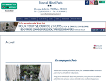 Tablet Screenshot of nouvel-hotel-paris.com
